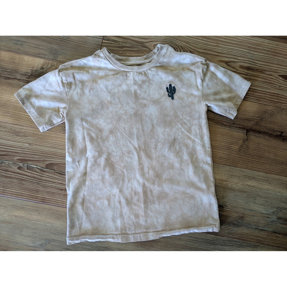 Tommy Bahama Tan Tie Dye Cacti Cactus Short Sleeve T-Shirt Youth Medium 7-8